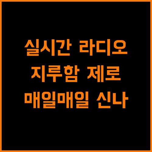 실시간 라디오 앱, 지루할 틈 없는 하루