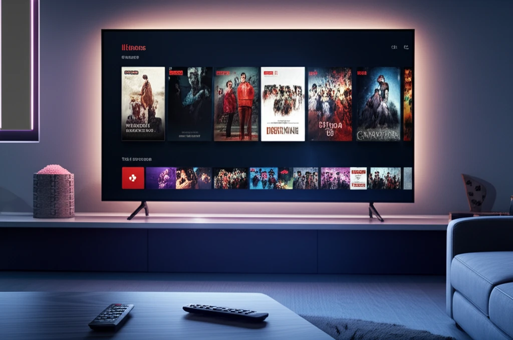 스마트 TV로 OTT 콘텐츠를 즐기는 사람들