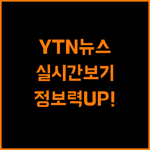 YTN 실시간 뉴스 지금 바로 시청하고 정보력 높이기