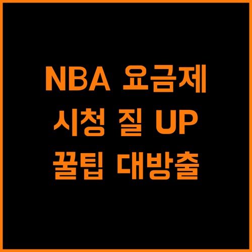NBA 리그 요금제로 농구 시청 퀄리티 높이는 법