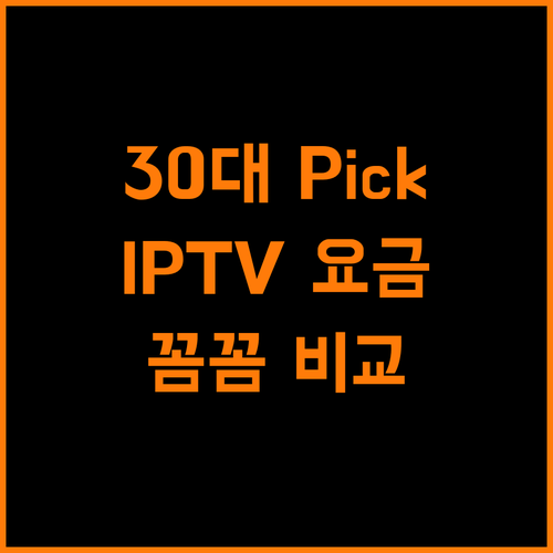 30대 시선으로 분석한 IPTV 요금제 비교 가이드