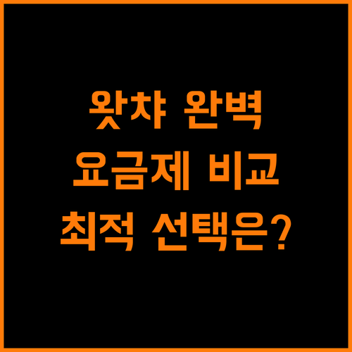 왓챠 요금제, 화질, 가격, 동시접속 비교분석!