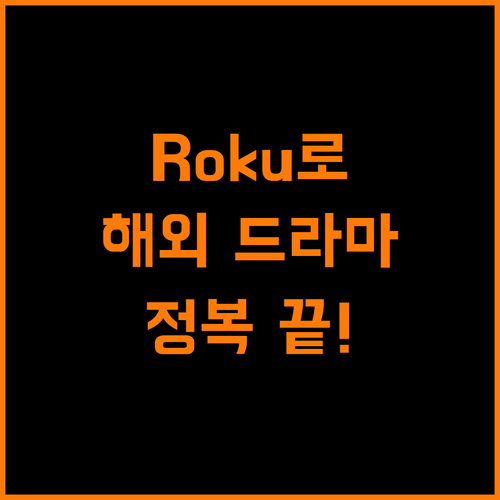 Roku 하나면 OK! 해외 드라마 정복기