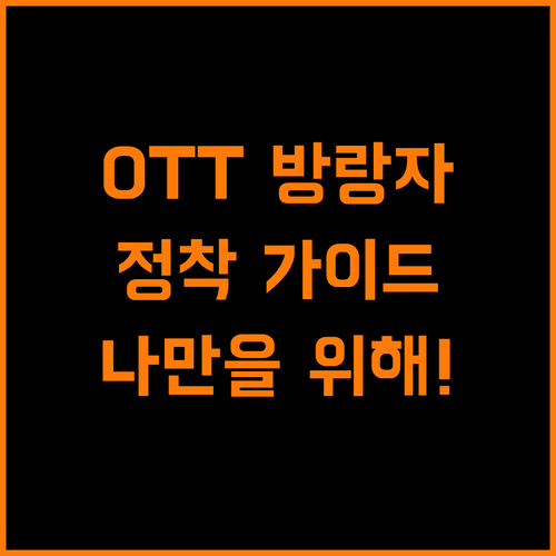 나만을 위한 OTT 서비스 찾는 방법 완벽 분석