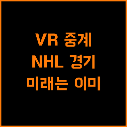 VR로 즐기는 NHL 중계, 미래는 이미 시작됐다!